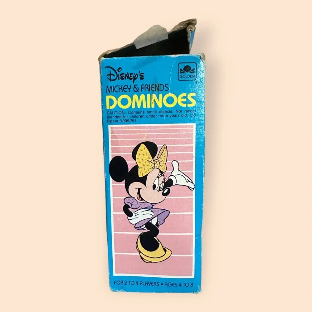 Vintage Golden Disney's Mickey and Friends Dominoes Game Set 25 Pieces